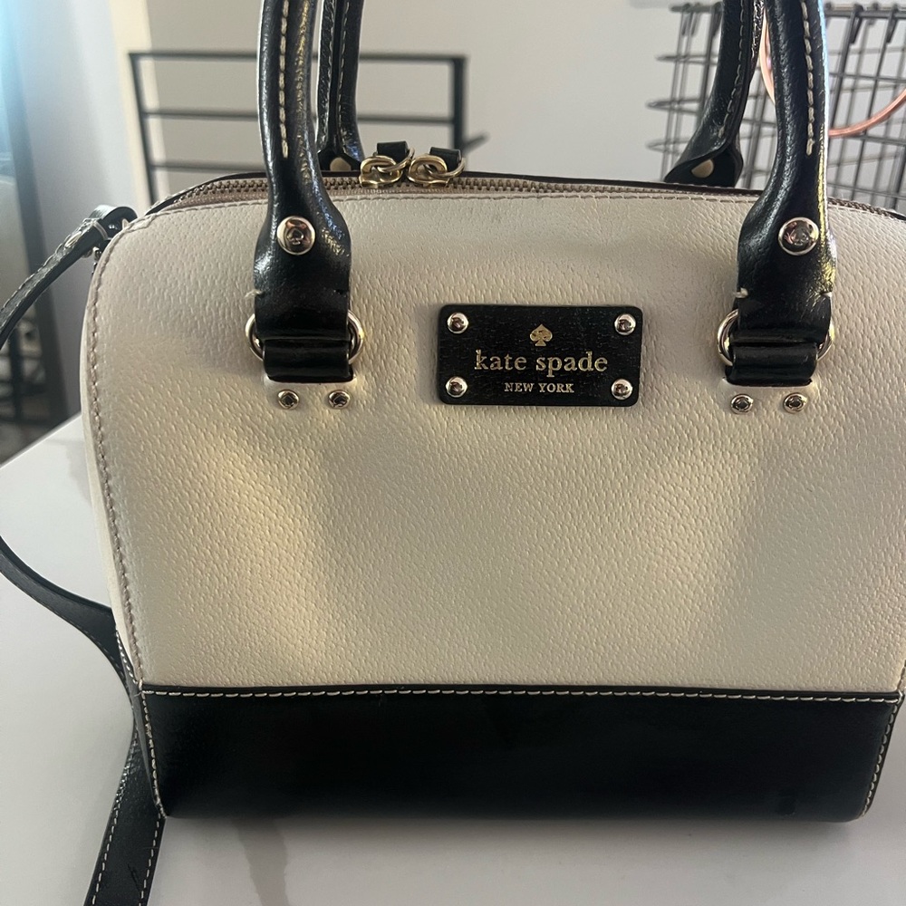 Kate Spade Two-Tone Black and Cream Satchel